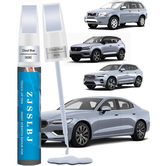 Cloud Blue(626) for Volvo Touch Up Paint, Car Scratch Remover for Nicks and Chips Repair, 2-In-1 Quick & Easy Fix Car Scratch Repair Kit with Exact Color-Matched