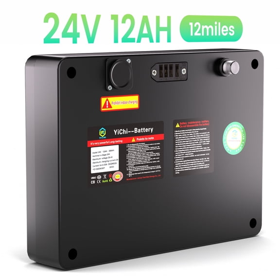Lithium Battery for YL-985 Mobility Scooters, 24V 12AH, Provides 12 Miles Range