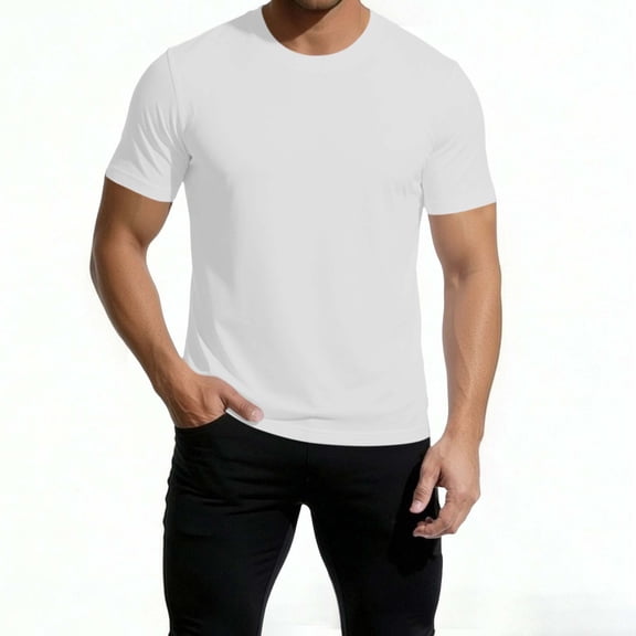 Short Sleeve T Shirts for Men Post-Surgery Open Side Snaps Tees Tops Mens Casual Solid Color Crewneck Breathable Basic Loungewear Tshirts Shirt