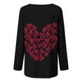 thumbnail image 5 of Qertyioot T-Shirt Graphique de la Saint-Valentin pour Femmes à Manches Longues, Tunique Décontractée à Col Rond, 5 of 5