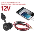 thumbnail image 2 of Car Charger Quick Charge Dual USB Port LED Display Cigarette Lighter Phone Adapter, 2 of 7