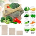 thumbnail image 4 of 3 bolsas de malla de algodón para verduras, reutilizables, para guardar verduras., 4 of 5