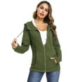 thumbnail image 5 of Purcoar Women's Long Sleeve Full-Zip Hoodie Jacket Cotton Sweatshirt, 5 of 7