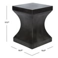 thumbnail image 6 of SAFAVIEH Outdoor Collection Curby Concrete Accent Stool Black, 6 of 7