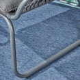 thumbnail image 3 of Rope & Steel Outdoor Club Chairs with Stylish Cross Stitch Back – Durable Gray & White Cushioned Seating for Year-Round Comfort & Easy Assembly, 3 of 9
