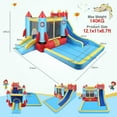 thumbnail image 5 of Qhomic 146''x 132'' x 82'' Inflatable Bounce Houses for Kids 3-10 with Blower Double Slide Climbing Wall and Ball Pit/Large Pool Outdoor/Indoor Bouncy House, PVC, Child, Teen, Toddler, 5 of 12