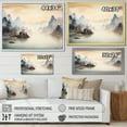 thumbnail image 4 of Designart "Tranquil Chinese Landscape in Grey Serenity II" Landscapes Framed Wall Art Decor - Traditional Yellow China Living Room Framed Canvas Art, 4 of 6
