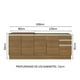 thumbnail image 3 of Alacena Gabinete Bajo Madesa Glamy 200cm Con Tarja MM, 3 of 5