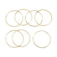 thumbnail image 2 of 3sets 7pcs PVD Vacuum Plating 304 Stainless Steel Wave Bangles set for Women Golden 2.5mm Inner Diameter: 2-1/2 inch(6.3cm), 2 of 3