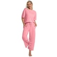 thumbnail image 6 of DAKIMOE Lounge Sets for Women Short Sleeve Tops and Long Pants Soft Comfy Pajamas Set 2 Piece Loungewear Nightwear Pjs Sleepwear Outfits for Women S-XXL, 6 of 7