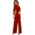 thumbnail image 2 of Coloody Women's Scoop Neck Jumpsuit, Solid, Plus Size, 2 of 2