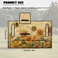 thumbnail image 5 of Psesaysky Golf Cart Seat Covers Universal Golf Cart Seat Towel Blanket with 4 Pockets and Vintage Sunflower Art, Extra Handle, Washable for EZGO, Yamaha, Club Car Front 2 Person Seats, 5 of 8