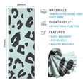 thumbnail image 2 of Light Blue and Black Of Leopard Print Hot Yoga Mat Towel Non Slip for Hot Yoga - Quick-Drying Yoga Mat Cover with 4 Corner Pockets with Travel Bag - Hot Yoga Towel Non Slip 74"x26", 2 of 6