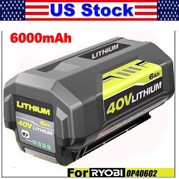 40V Battery For Ryobi 40 Volt 6.0Ah Lithium OP4050 OP40602 OP40261 OP4060 OP4030