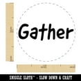 thumbnail image 2 of Gather Fun Text Self-Inking Rubber Stamp Ink Stamper - Orange Ink - Medium 1 Inch, 2 of 7