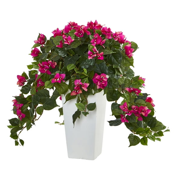 Nearly Natural 23in. Bougainvillea Artificial Plant in Planter, Pink