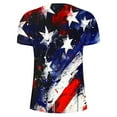 thumbnail image 5 of Zylanna Men's T-Shirts Tee, Short Sleeve V-Neck America Flag Print Summer Fashion Tops for Mens Multicolor, 5 of 5