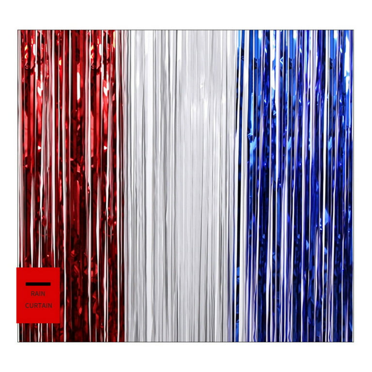 Dropship LOLStar 4th Of July Decorations; Red White And Blue 3 Pack Tinsel  Foil Fringe Curtains; Photo Booth Prop Streamer Backdrop For America  Patriotic Party; Memorial Day; Independence Day; Labor Day to