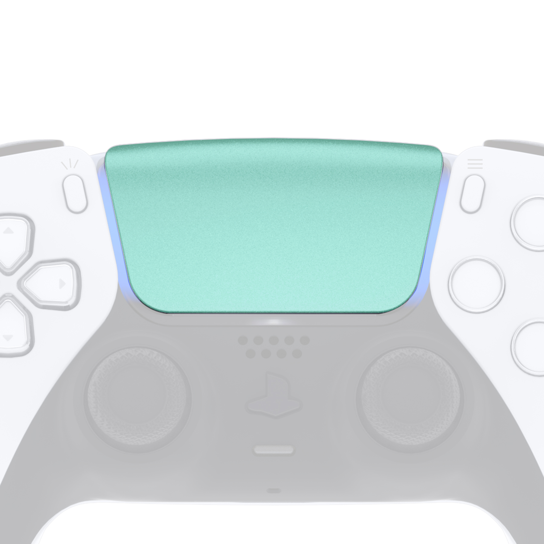 eXtremeRate Metallic Vista Green Replacement Touchpad Cover Compatible