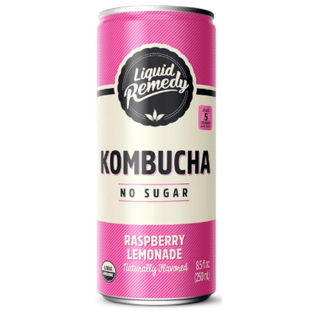 Liquid Remedy No Sugar Raspberry Lemonade Kombucha, 8.5 fl oz Can