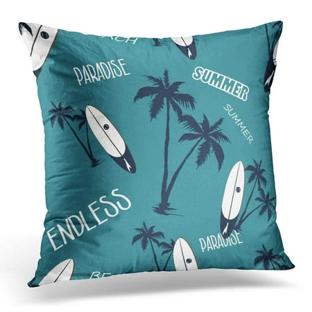 ARHOME Green Beach Hawaii Endless Paradise Surfing Surf Pillows case 20x20 Inches Home Decor Sofa Cushion