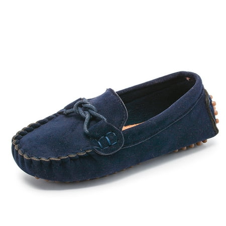 

VBXOAE Children Boys Girls Loafers Solid Color Soft Bottom Breathable Casual Shoes