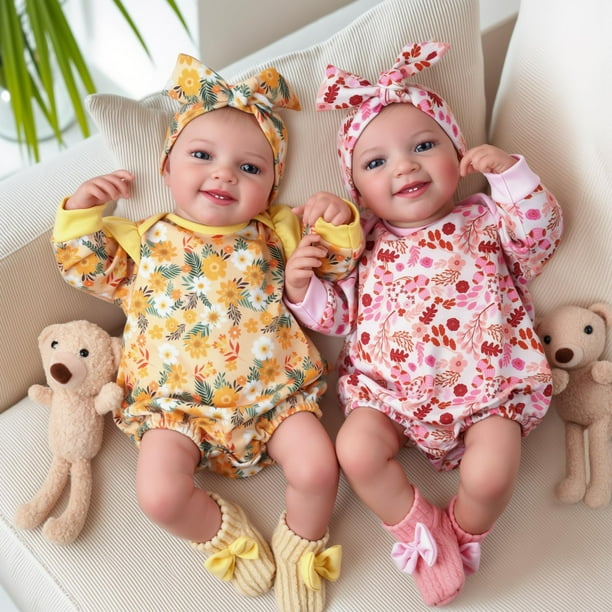 Muñecas Reborn Babeside Relike Twins de 50 cm con caja de regalo