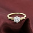 thumbnail image 2 of solitaire jewels 1.5CT Round Moissanite Nature Inspired Engagement Ring For Women, 14K Yellow Gold, 2 of 7