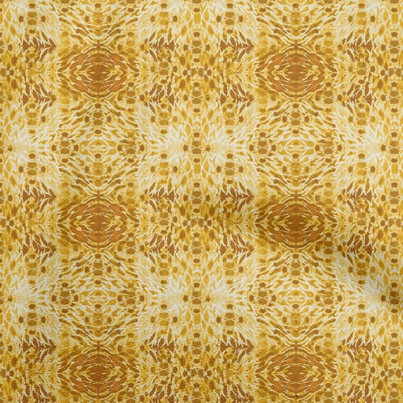 oneOone Cotton Jersey Yellow Fabric Animal Craft Projects Decor Fabric Printed By The Yard 58 Inch Wide