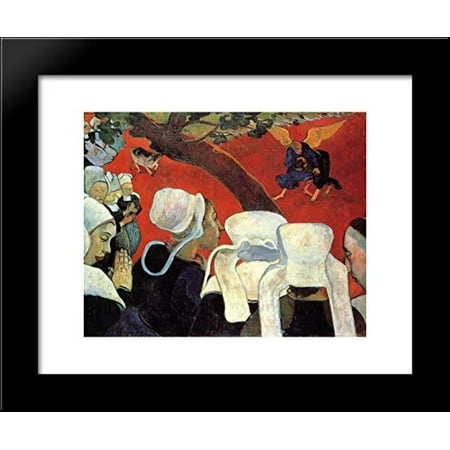 The Vision after the Sermon (Jacob wrestling with the Angel) 20x24 Framed Art Print by Paul Gauguin