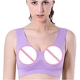 thumbnail image 4 of Sujetador deportivo para mujer sin anillo de acero sin soporte para el pecho Yoga Running Vest Fridja nalpqowj8487, 4 of 6