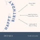 thumbnail image 4 of Banner de papel Bonjour Fête, azul, feliz cumpleaños, 3 m de largo, 4 of 4