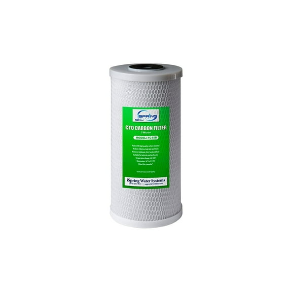 iSpring Whole House Water Filter with Carbon Block, 4.5" x 10"