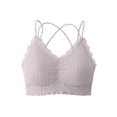 thumbnail image 5 of PNTUTB Bras for Women Back-Highlighting Lingerie Lace Bandeau Double-Strap Cross-Back Underwear V-Neck Pushing-Up Comfortable Anti-Sagging Bra, 5 of 7