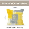 thumbnail image 4 of Grey and Yellow Pillow Covers 16X16, Abstract Art Painting Aesthetic Square Accent Decorative Throw Pillow Covers, Soft Throw Pillows for Couch Sofa Bedroom Set of 2, 4 of 6