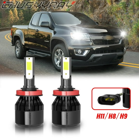 For Chevy Colorado 2013 2014 2015-2021 H11/H8/H9 LED Headlight Low Beam Bulbs Combo Kit 6000K White 2x