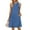 DarkBlue, variant on YOGAFOX Women's Summer Casual Beach Vacation Sleeveless Crewneck Mini Dresses(Black,L)