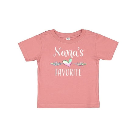 

Inktastic Nana s Favorite- Heart Grandchild Gift Baby Boy or Baby Girl T-Shirt