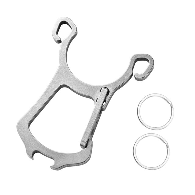 yuksok Bottle Opener Portable Multifunction No Spring Design Reliable Fittings Titanium A
