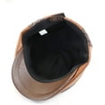thumbnail image 3 of Mens Ivy Cap PU Leather Newsboy Hat Adjustable Beret Caps Classic Golf Flat Cap Gatsby Driving Fishing Hat, 3 of 9