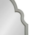 thumbnail image 4 of Kate and Laurel Hogan Wooden Arched Wall Mirror, 24 x 36, Silver, Vintage Glam Moroccan Arch Wood Mirror with Unique Scalloped Corners and Modern Shape, 4 of 8