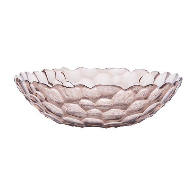 CAROOTU European-Style Fruit Tray Storage 3-Compartment Plastic Multi-Layer Stacked Fruit Tray Candy Dried