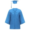 thumbnail image 4 of Girls Boys Preschool Graduation Cap and Gown with Gold Stole Graduation Blue Cap and Gown Set Graduation Ceremony Outfit, 4 of 8