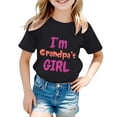 thumbnail image 2 of Zhanqunnn Kids Short Sleeve T Shirt Fashion Casual Letter Printed Round Neck Summer Top for Boys Girls, Size 6-7 Years, 2 of 4