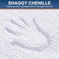 thumbnail image 2 of Smiry Bathroom Rugs 2 Piece Set, Soft Absorbent Chenille Bath Mat and U-Shaped Toilet Contour Rug, Non Slip Shaggy Bath Rug Set (30x20+24x20, White), 2 of 6