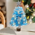 thumbnail image 4 of DefiDgd Christmas Tree with Lights,Small Blue Christmas Tree,Mini Tabletop Christmas Tree with Warm-White LED Lights,Decorative Bow and Gift Boxes,Table Tree for Christmas Decoration, 4 of 6