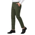 thumbnail image 5 of INSPIRE CHIC Men's Plaid Dress Pants Slim Fit Flat Front Business Check Trousers 34 Green, 5 of 6