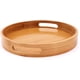 thumbnail image 5 of Bandeja para servir de bambú, bandeja de madera natural con borde elevado para un transporte seguro, uso multiusos para servir y decorar (30 x 30 x 4 cm), 5 of 5