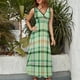thumbnail image 2 of Geometric Grid Vestido Sin Mangas , Vestidos De Lujo Para Ocasiones Oficiales, 2 of 5