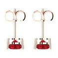 thumbnail image 4 of Clara Pucci 1.5Ct Ruby Heart Cut VVS1 Push Back Stud 14k Solid hypoallergenic Gold Designer Earrings For July, 4 of 7
